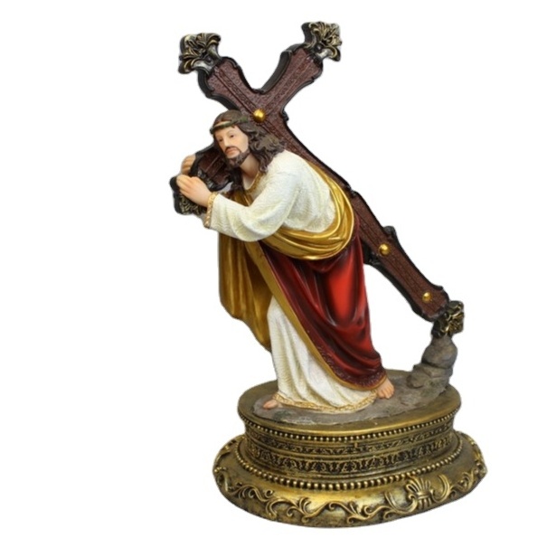 Factory wholesale catholic religious sacred heart Jesus statues resin ornaments figurine Jesus statue