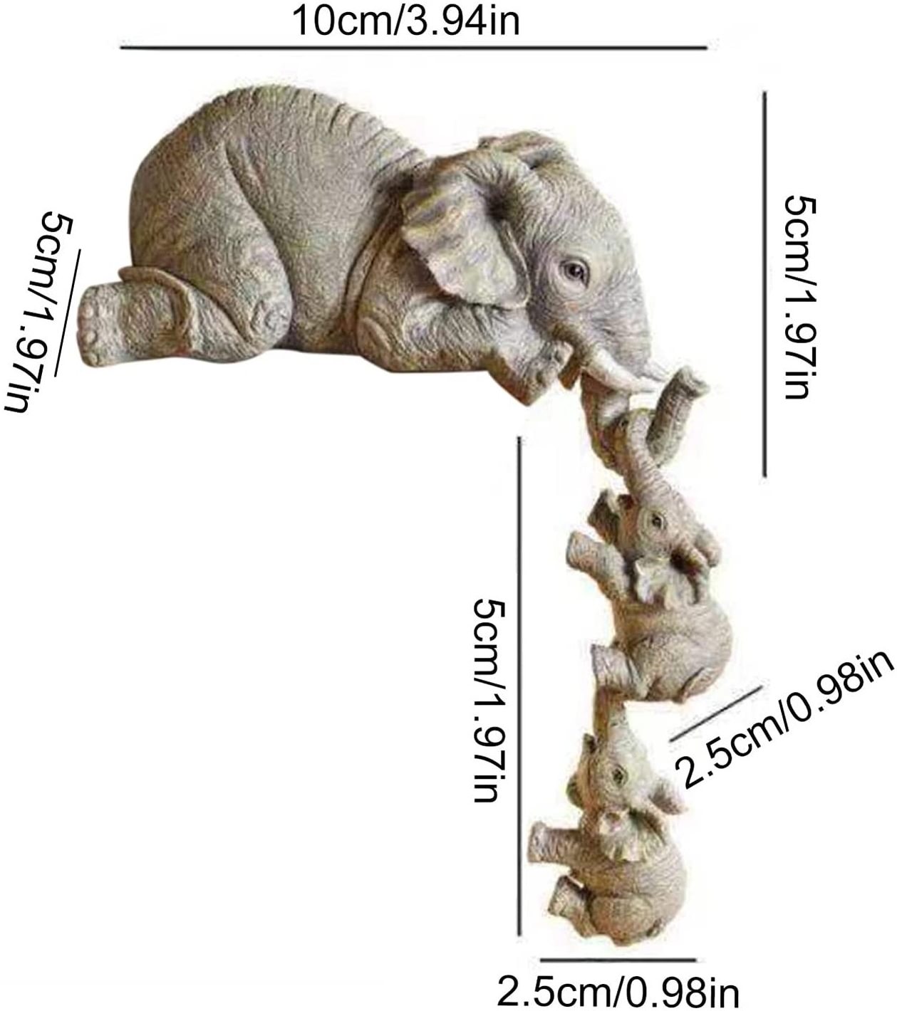 wholesale custom handmade resin mold home decor baby lucky elephant statues ornament animal figurines