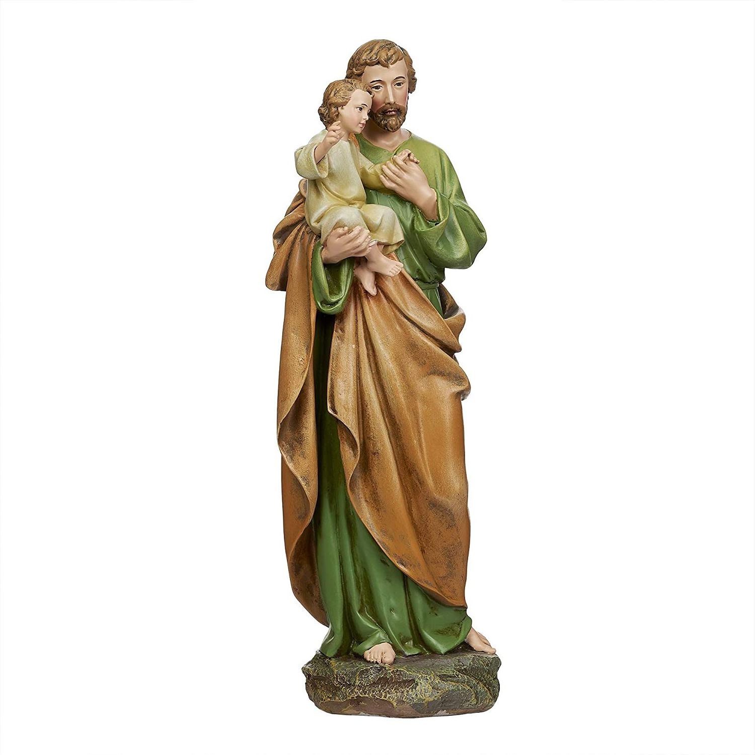 custom resin home outdoor decoration catholic religious figurine novelty polyresin st. joseph child baby jesus statue