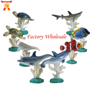 Marine ocean themed decor sea decoration maldives bahamas souvenirs Resin Dolphin Figurine sea animals Turtle bobblehead