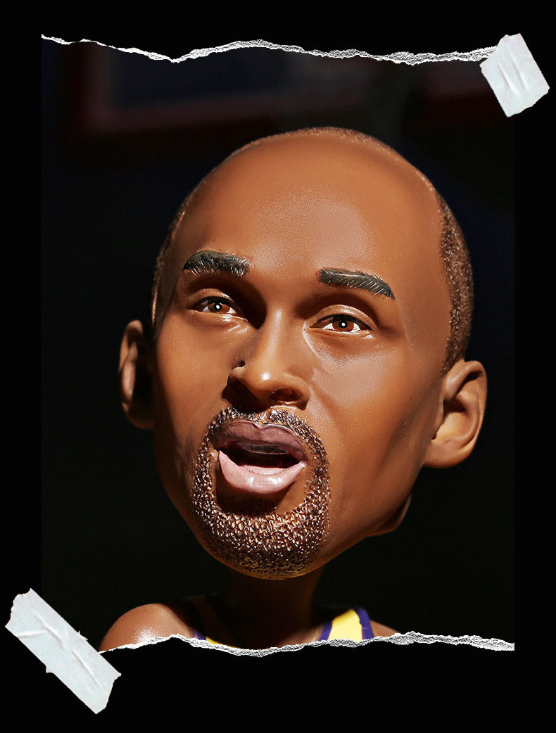 custom resin home decoration sports star bobble head realistic nba basketball player kobe bryant bobblehead action figure