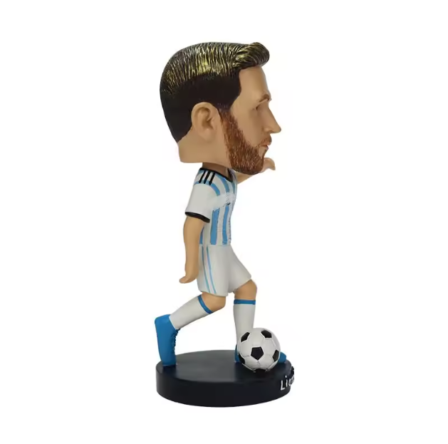 Custom Resin bobblehead souvenirs Shake Head Car Ornaments soccer football Player messi bobble head toy figures