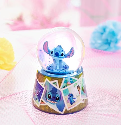 Custom Vintage Photos Mini Light-Up Swirling Glitter snow ball cartoon movie figure Lilo & Stitch Snow Globe