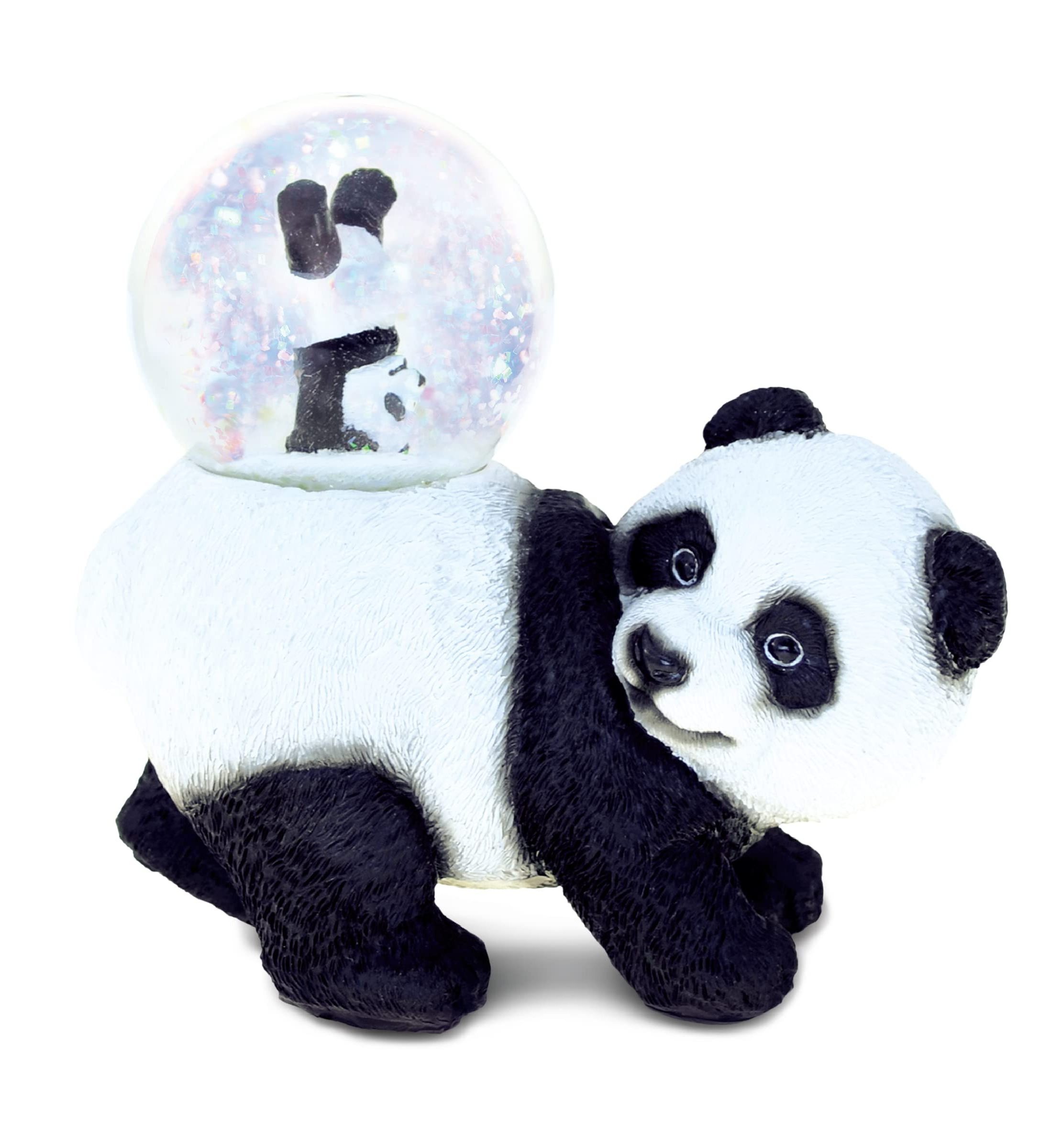 Wholesale Animal Water Globe Figurine with Sparkling Glitter Zoo Collectible Novelty Ornament Home Decor Panda Snow Globe