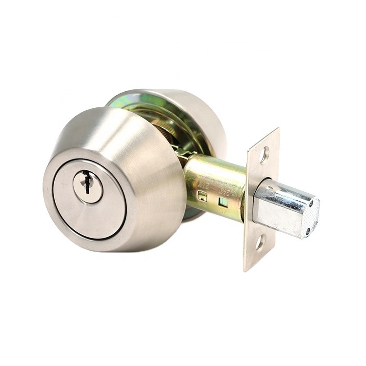 Satin Nickel Door Knob House Interior Round Combo Locks Keyed Entry Tubular Door Knobset Manufacturer Deadbolt Lock