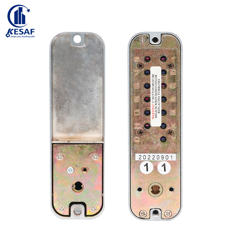 Courtyard Push Button Door Lock Code Mechanical Keypad Deadbolt Lock Keys Knob Door 14 digits Digital Combination Lock