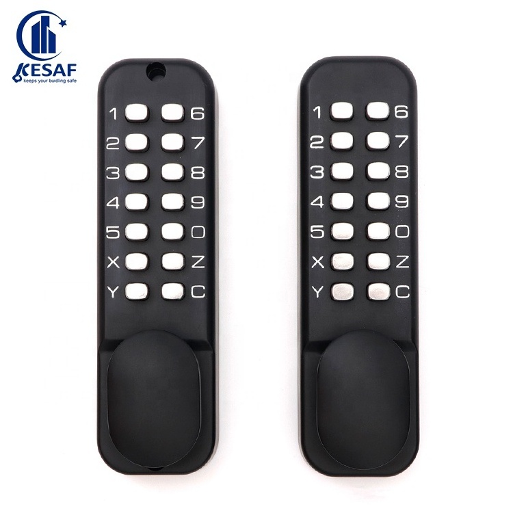 Courtyard Push Button Door Lock Code Mechanical Keypad Deadbolt Lock Keys Knob Door 14 digits Digital Combination Lock