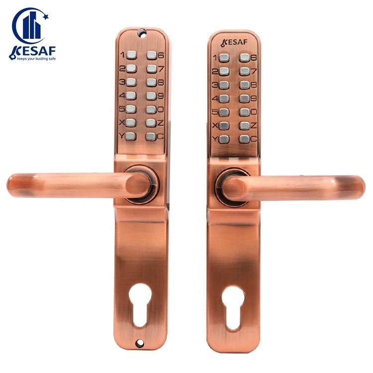 High Quality Double-Sided Password Digital Keyless Iron Gate Door Lock  Mechanical Code Lock Push Button Door Lock