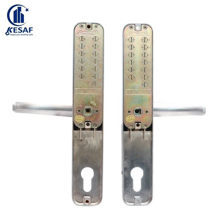 High Quality Double-Sided Password Digital Keyless Iron Gate Door Lock  Mechanical Code Lock Push Button Door Lock