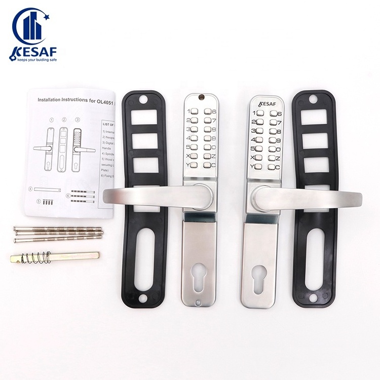 Wholesale Price Single Side Push Button Door Lock Combination Mechanical Code Digital Keypad Door Lock With Handle