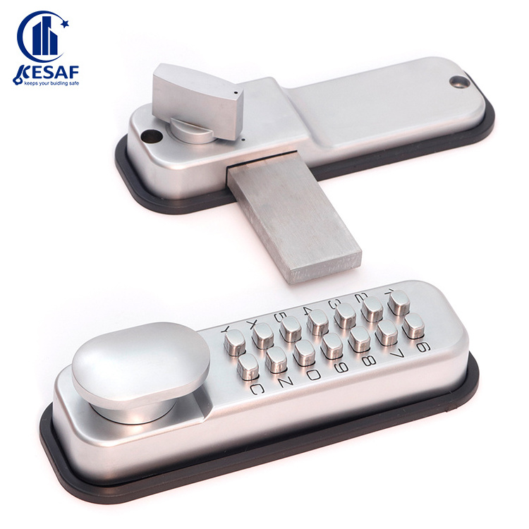 Long Bar Combination Door Lock Mechanical Code Push Button Lock Keypad Keyless Password Door Lock