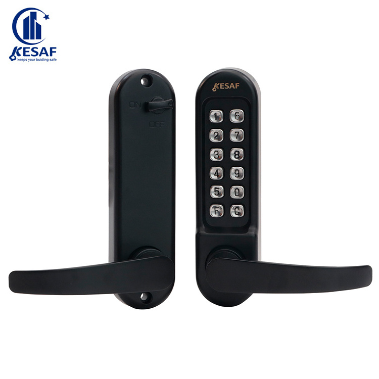 Factory Price Zinc Alloy Digital Waterproof Black Mechanical Keyless Gate Lock Combination Push Button Lock