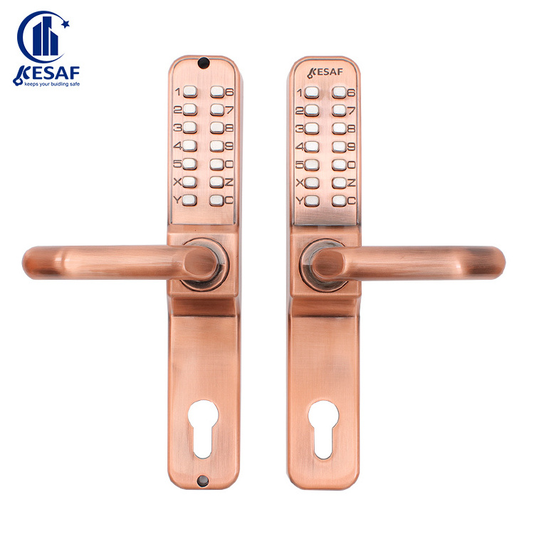 Mechanical Digital Entry Code Keyless Keypad Mechanical Password Push Button Gate Lock Password Combination Lock