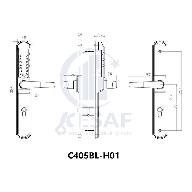 Keyless Push Pull Combination Digital Keyless Water Proof Mechanical Code Door Lock Push Botton Door Lock for Garden Gate