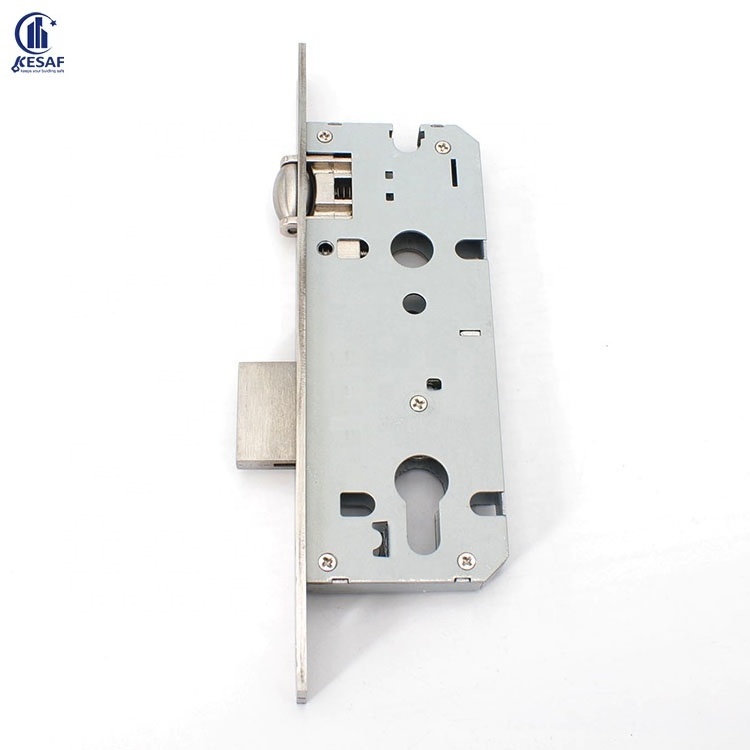 Factory Direct  Safety 8540 Roller Lock Interior Deadbolt Euro 304 Backset Mortise Door Lock Handle Set