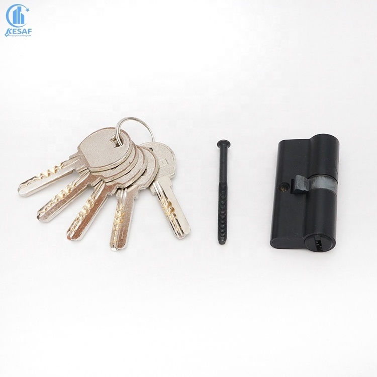 Anti-Theft Security Euro Master Key System Black Door Lever Handle Brass Mortise Door Lock Metal Cylinder Lock