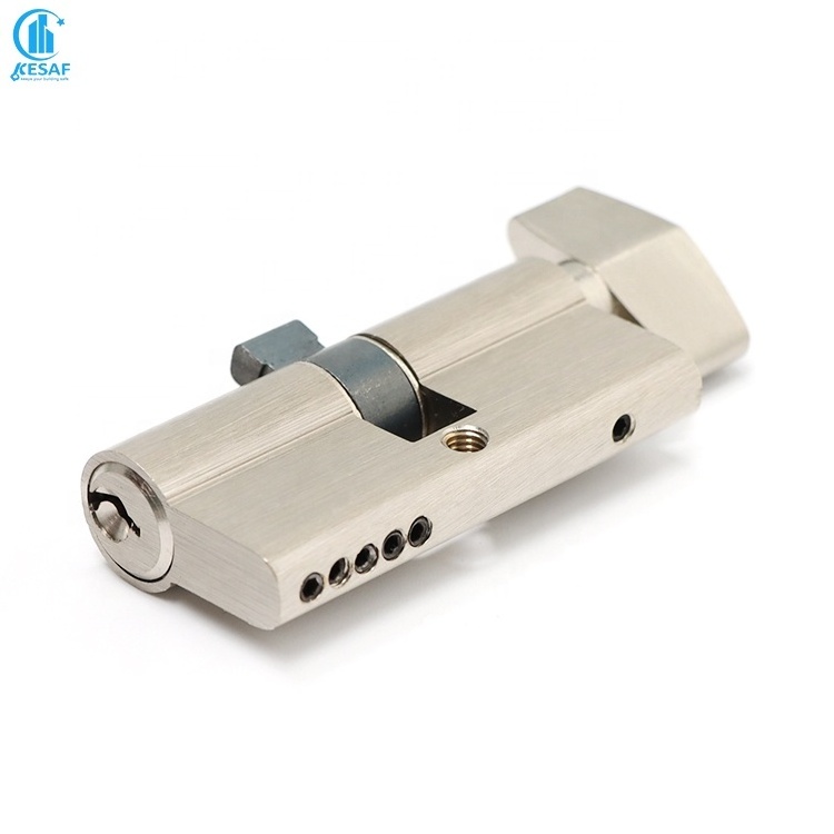 Factory Price Wholesale Euro Mortise Lock 5 Pins Solid Brass Peanut Konb Security Commercial Door Lock Thumbturn Cylinder