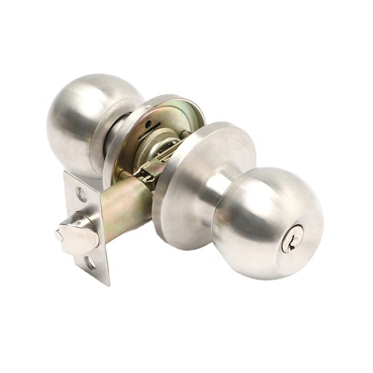 Factory Direct Sales Interior Door Ss Waterproof Toilet Washroom Door Lock Knob Tubular Latch Privacy Door Knob Lock