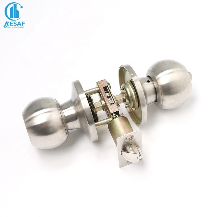 Factory Direct Sales Interior Door Ss Waterproof Toilet Washroom Door Lock Knob Tubular Latch Privacy Door Knob Lock