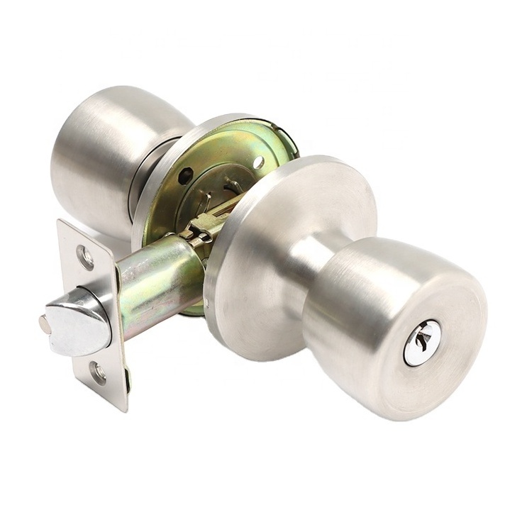 Factory Outlet Safe European Privacy Door cylindrical Stainless Steel Knob Locks Bathroom Door Knob Cylinder Lock