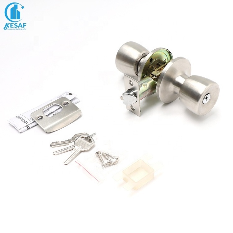 High Quality Security Grade 3 Ansi 304 Stainless Steel Shower Cheap Knob Tubular Ball Mortise Door Lock