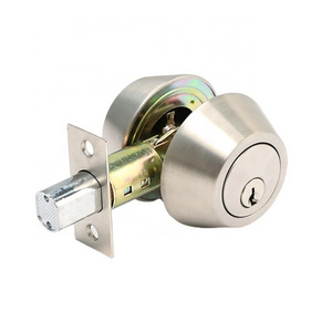 Whosale Door Dead Bolt Lockset Door Dead Lock Key Deadbolt Cylinder Lock Stainless Steel Single Cylinder Double Deadbolt Lock