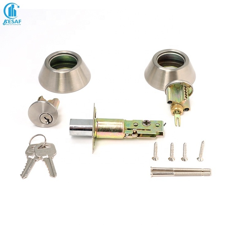 Whosale Door Dead Bolt Lockset Door Dead Lock Key Deadbolt Cylinder Lock Stainless Steel Single Cylinder Double Deadbolt Lock