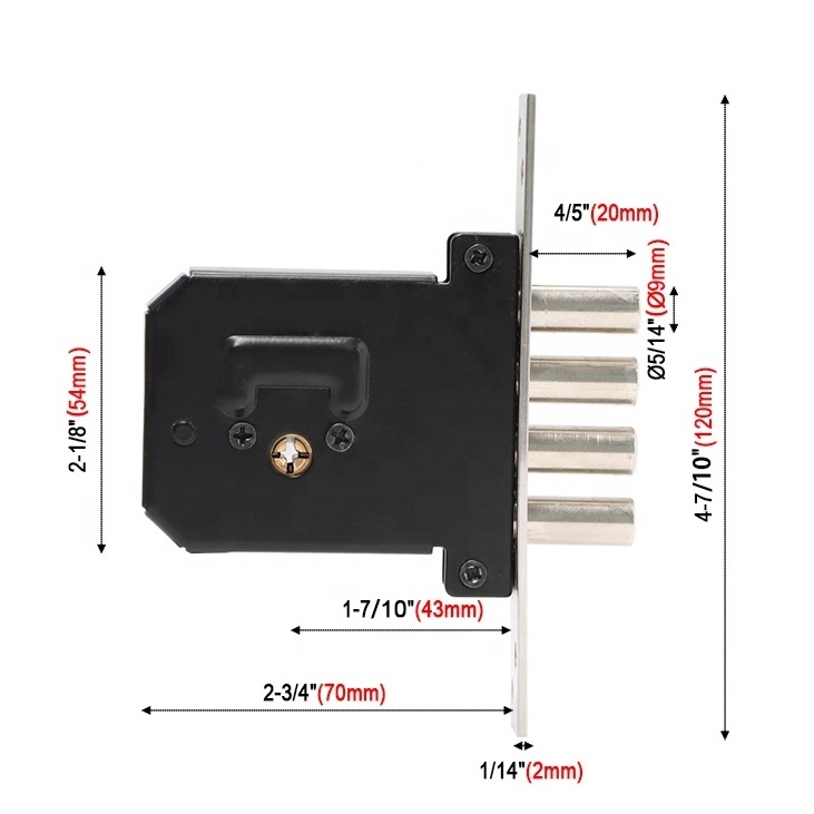 KESAF Factory Price Stainless Steel Home Security Mortise Door Lock Body Door Cylinder Lock