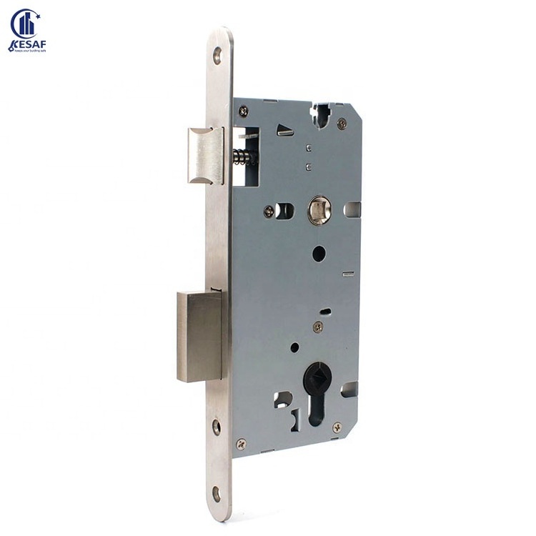 European Fire Rated Hardware Ss304 8550 Stainless Steel Internal Indoor Wood Entrance Main Commercial Security Door Mortise Lock