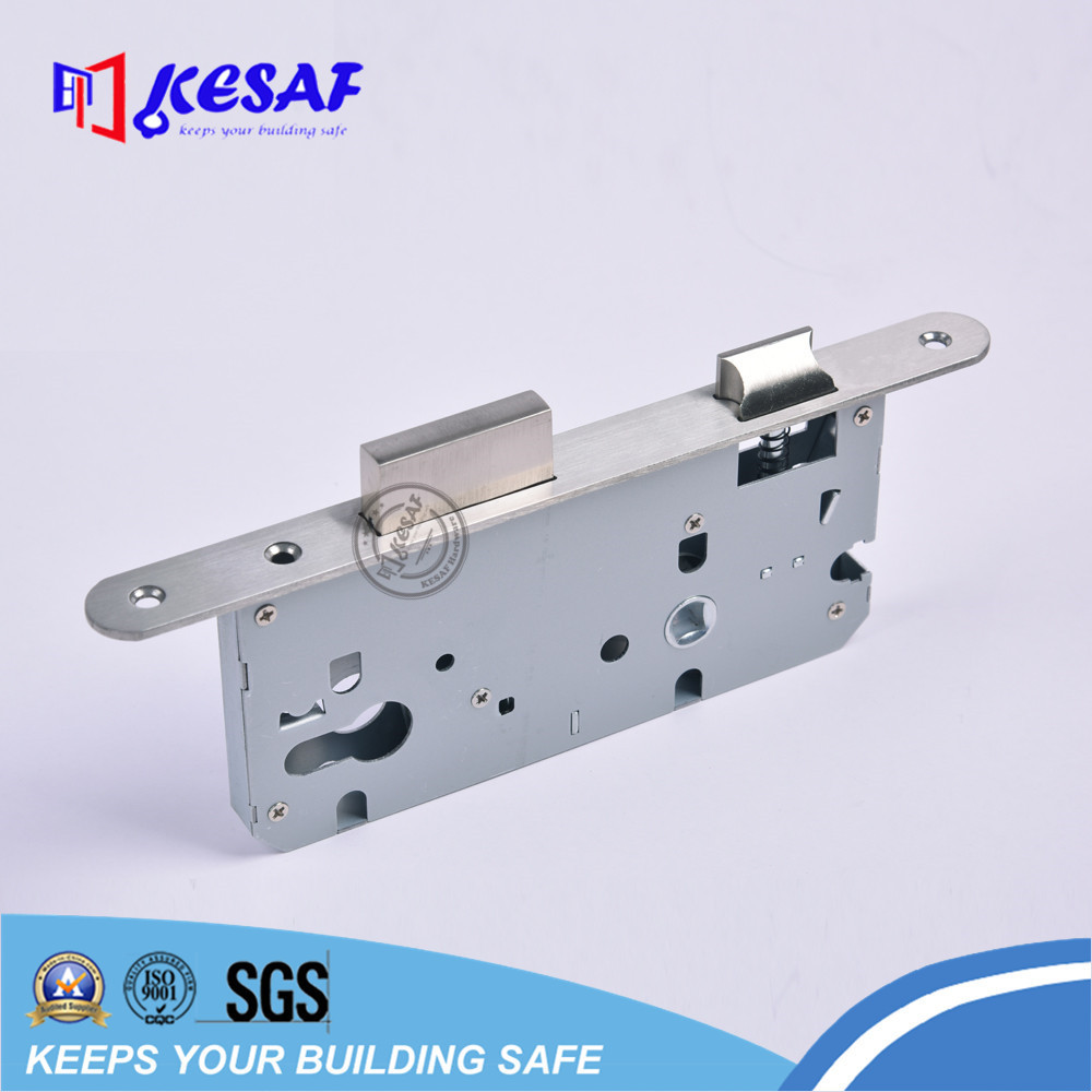 85x55mm Elzett mortise lock case body with Zamak latch and square bolt