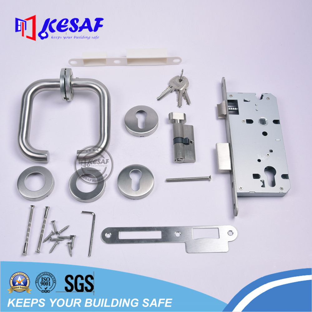 Backset 55mm Whole Set Euro Mortise Cylinder Door Lock