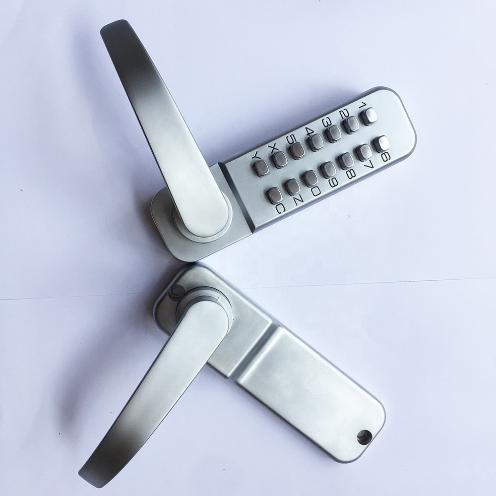 Zinc Alloy Tubular Door Handle Keyless Mechanical Number Push Button Lock