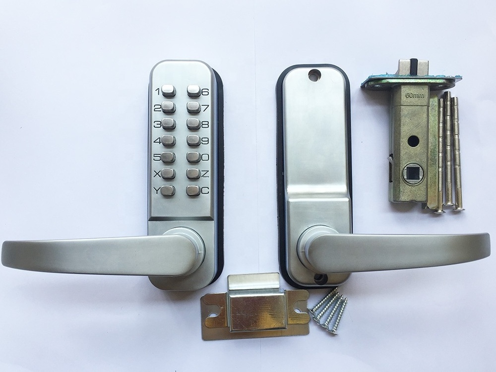 Zinc Alloy Tubular Door Handle Keyless Mechanical Number Push Button Lock