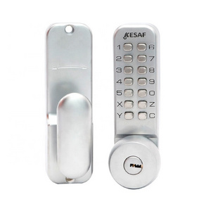 Security Zinc Alloy Mechanical Door Lock Push Button Digital Code Combination Password Door Knob Locks with Keys