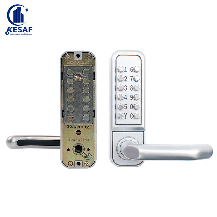 High Security Stainless Steel Keyless Password Combination Mechanical Code Door Handle Lock Push Button Digital Lock