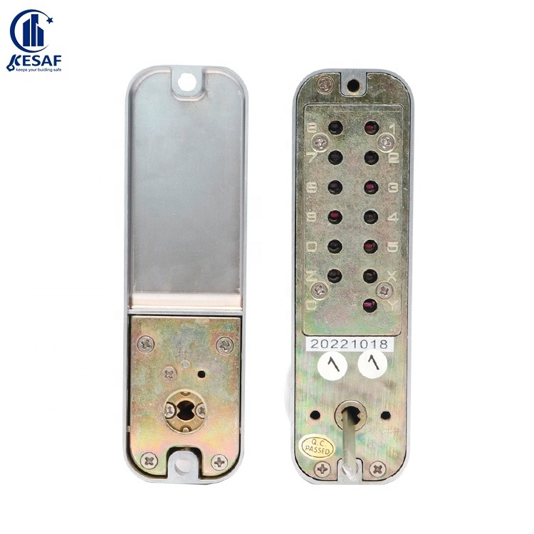 Security Zinc Alloy Mechanical Door Lock Push Button Digital Code Combination Password Door Knob Locks with Keys