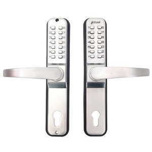 Keyless Entry Double-Sided Password Wrought Iron Gate Door Mechanical Combination Code Push Button Door Lock for Commercial Door