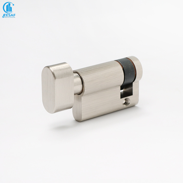 Professional Manufacturer Euro Style Classroom Door Lock 45Mm Solid Brass Half Door Cylinder With Thumb Turn