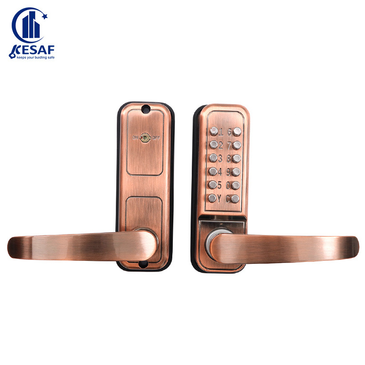 High Security Stainless Steel Keyless Password Combination Mechanical Code Door Handle Lock Push Button Digital Lock