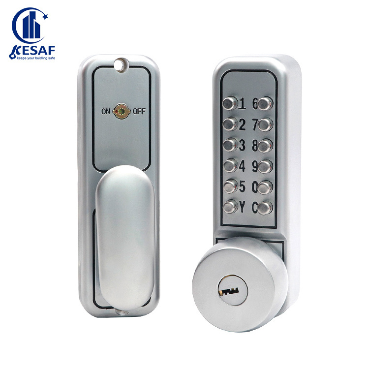 High Security Stainless Steel Keyless Password Combination Mechanical Code Door Handle Lock Push Button Digital Lock