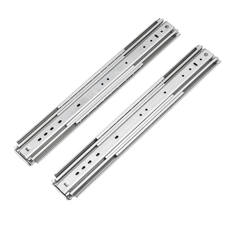 Aluminium alloy bead strip tool box slide rails for furniture soft close drawer slide rail drawer rails 3Fold+Full Extension