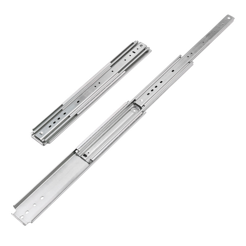 Aluminium alloy bead strip tool box slide rails for furniture soft close drawer slide rail drawer rails 3Fold+Full Extension