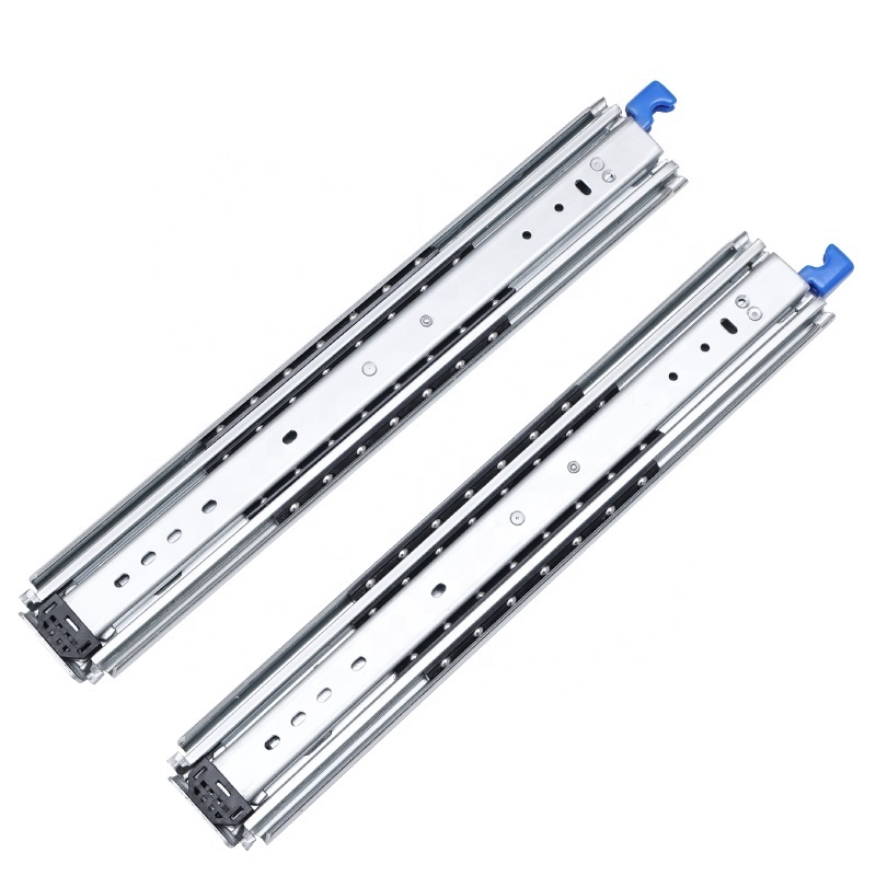 115kg/250lbs 53mm cabinet slide locking heavy duty telescopic drawer slides for industrial  tool box drawer slides