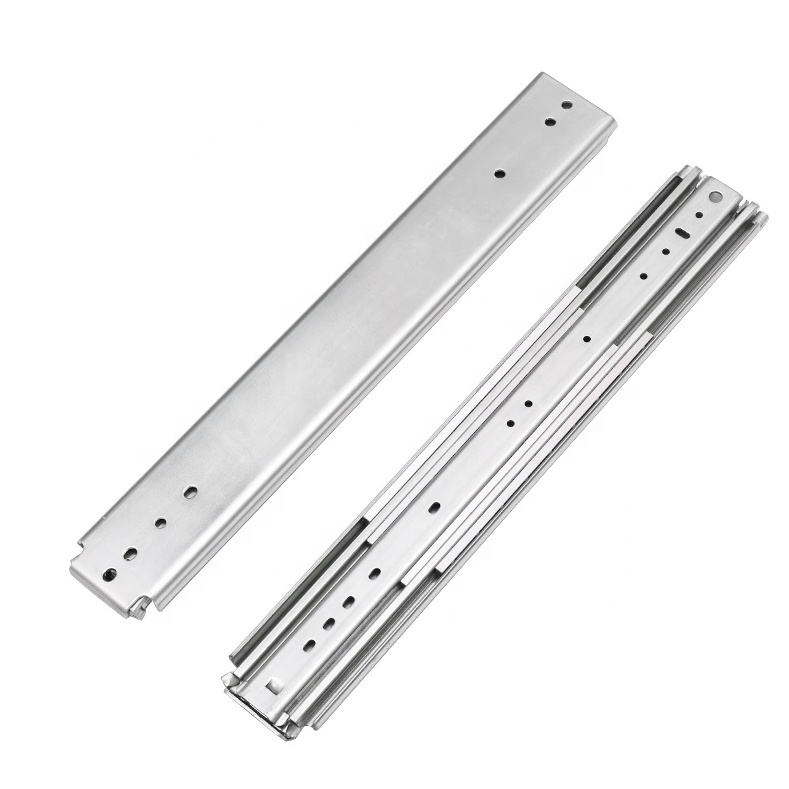 Furniture Hardware Under Mount Heavy Duty Tool Box Sliding Drawer Guide Soft Close Ball Bearing Drawer Runner Slide Rai