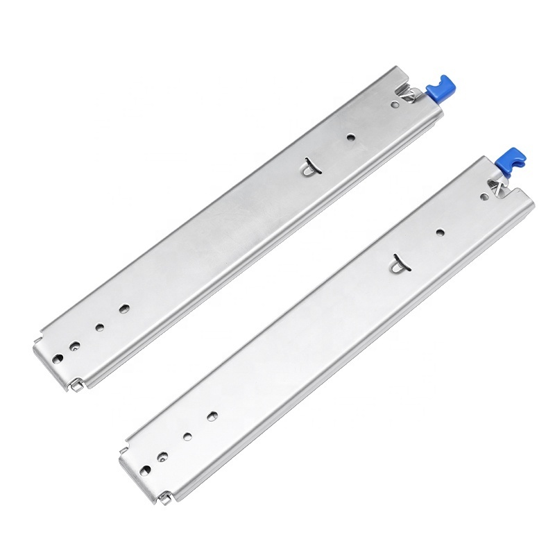 Furniture Hardware Under Mount Heavy Duty Tool Box Sliding Drawer Guide Soft Close Ball Bearing Drawer Runner Slide Rai