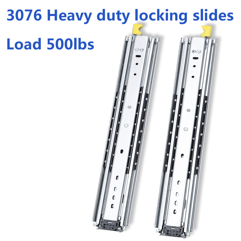 Kschen Heavy Duty 227kg Locking Drawer Draw Slides Glide Rails Industrial Runners Furniture table hardware accessories 1600mm