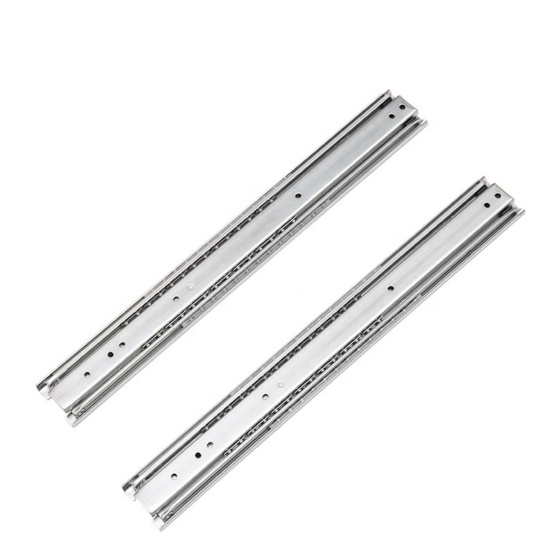 Custom hole pattern steel heavy duty drawer slide rail 53mm width 115kgs high load slide drawer heavy duty for devices