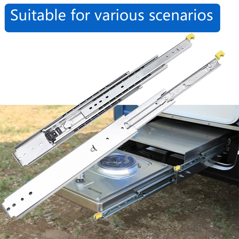 Wholesale full extension heavy duty drawer slides 2000mm 3 sections heavy duty drawer rail with locking