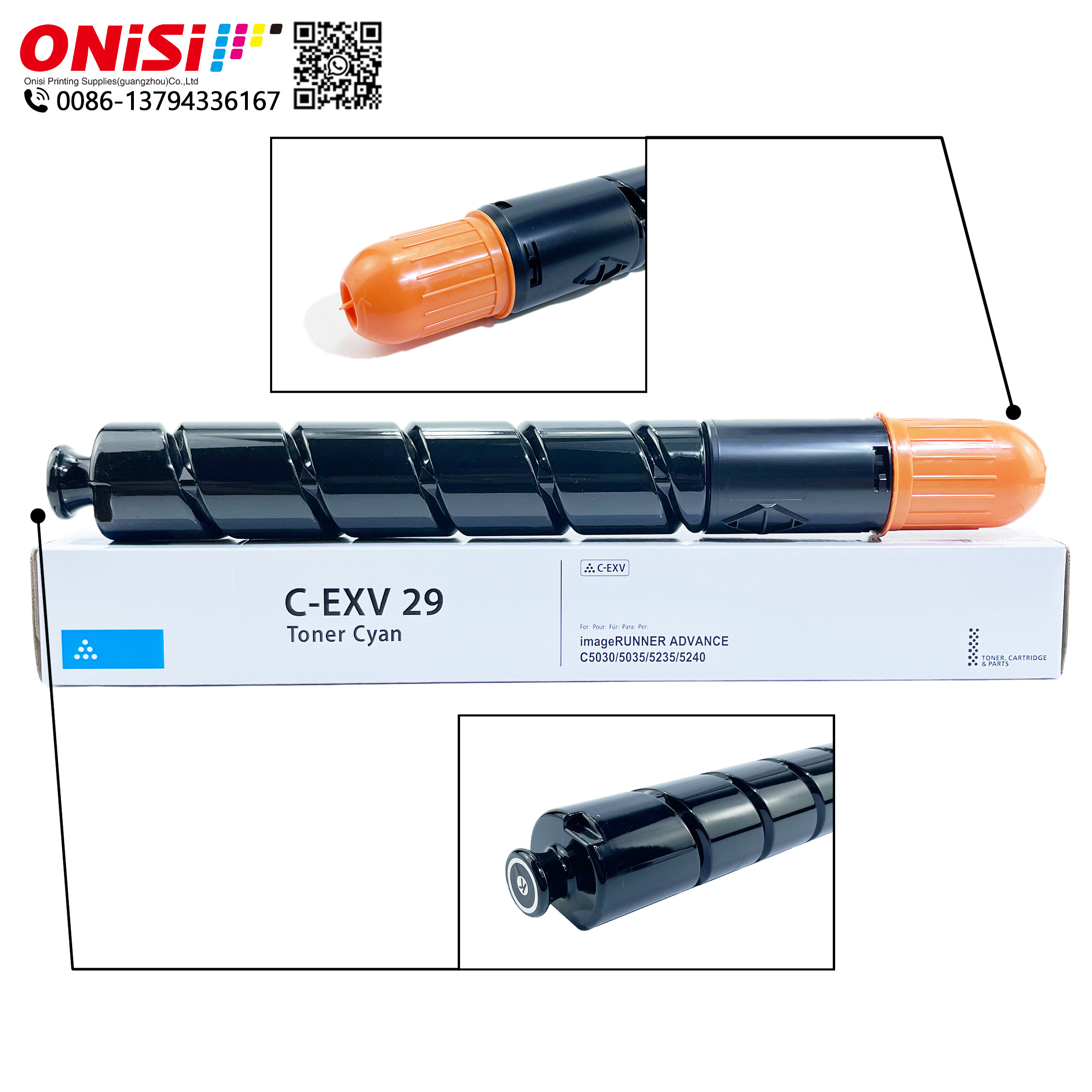 Manufacturer Toner Color Copier Cartridge Toner Npg 46 Gpr 31 Cexv 29   For Canon Ir ADV C5030 C5035 For Import Toner Cartridge