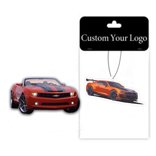 Customized Logo All Scents Refresh Paper Car  Air Freshener Luxury hanging car air freshener 8 ball air freshener